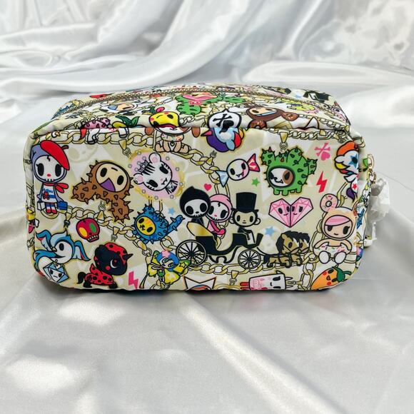 Tokidoki 2015 Chained Love Vintage Make Up Cosmetic Case Zipper Pouch NWT Rare - Picture 7 of 12